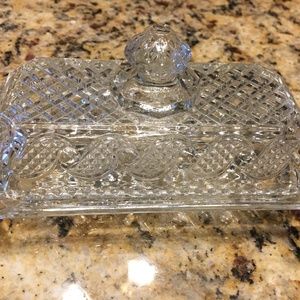 VINTAGE AVON GLASS BUTTER DISH